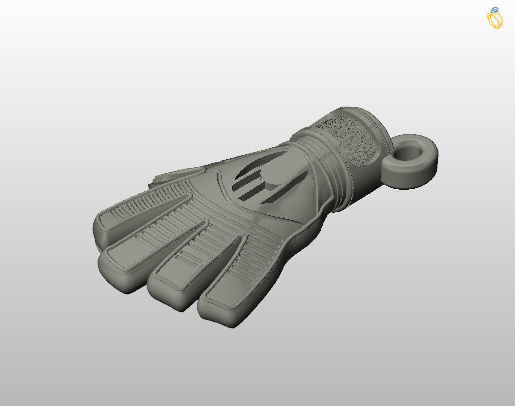 Goalkeeper Glove pendant 3D print model_31