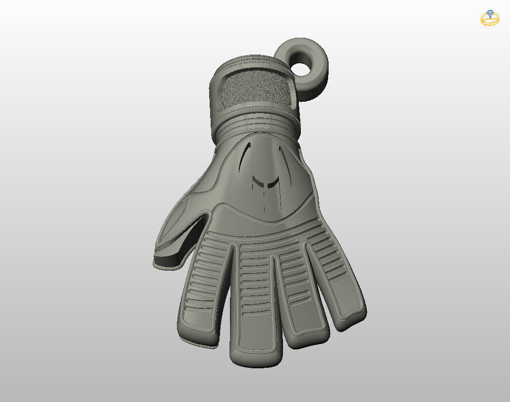 Goalkeeper Glove pendant 3D print model_30