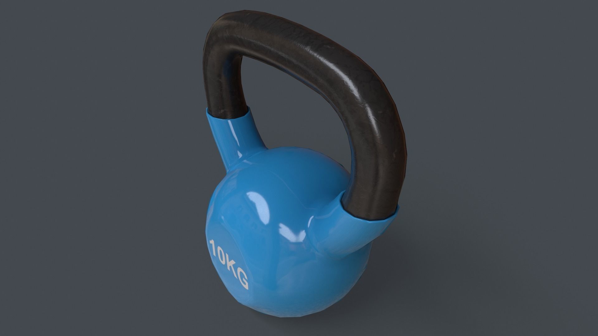 PBR 4-16KG Kettlebell V1 - Blue Light Low-poly 3D model_21