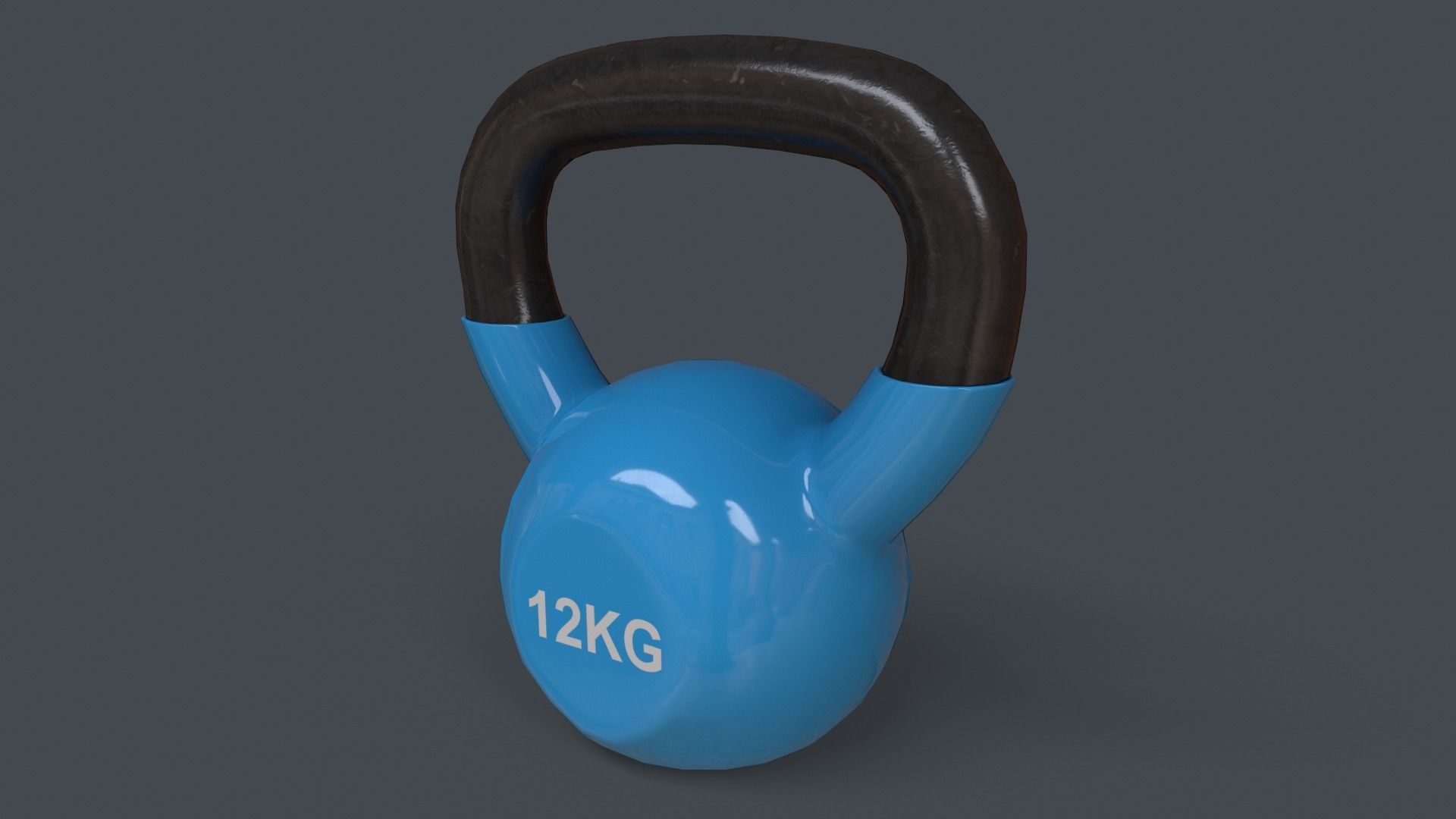 PBR 4-16KG Kettlebell V1 - Blue Light Low-poly 3D model_24