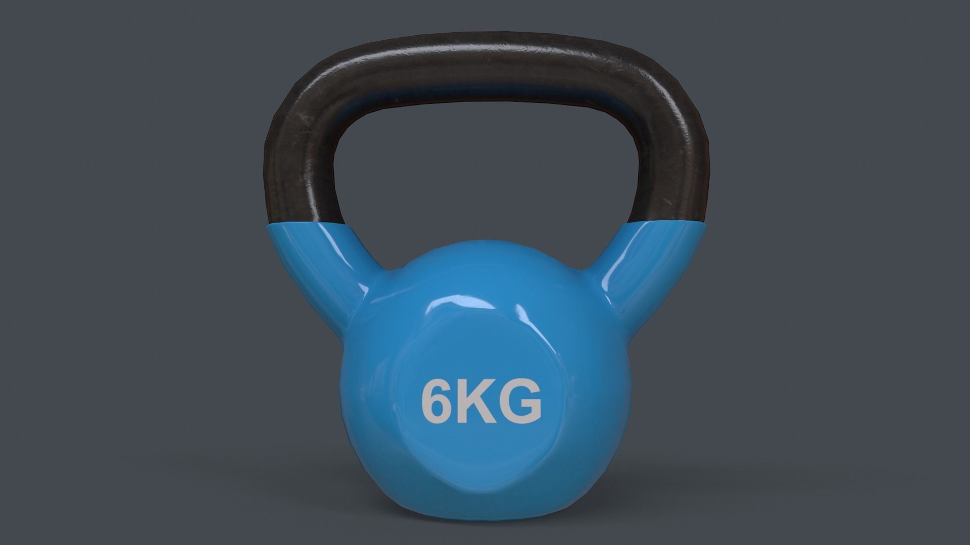 PBR 4-16KG Kettlebell V1 - Blue Light Low-poly 3D model_11
