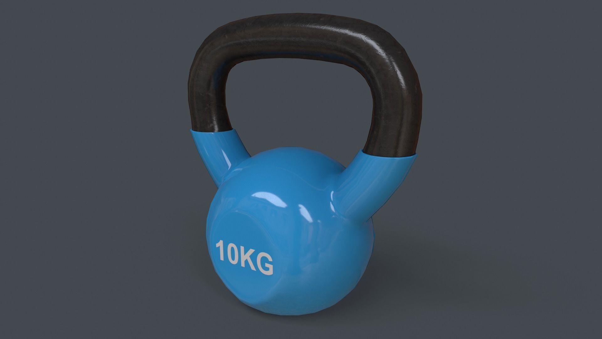 PBR 4-16KG Kettlebell V1 - Blue Light Low-poly 3D model_20