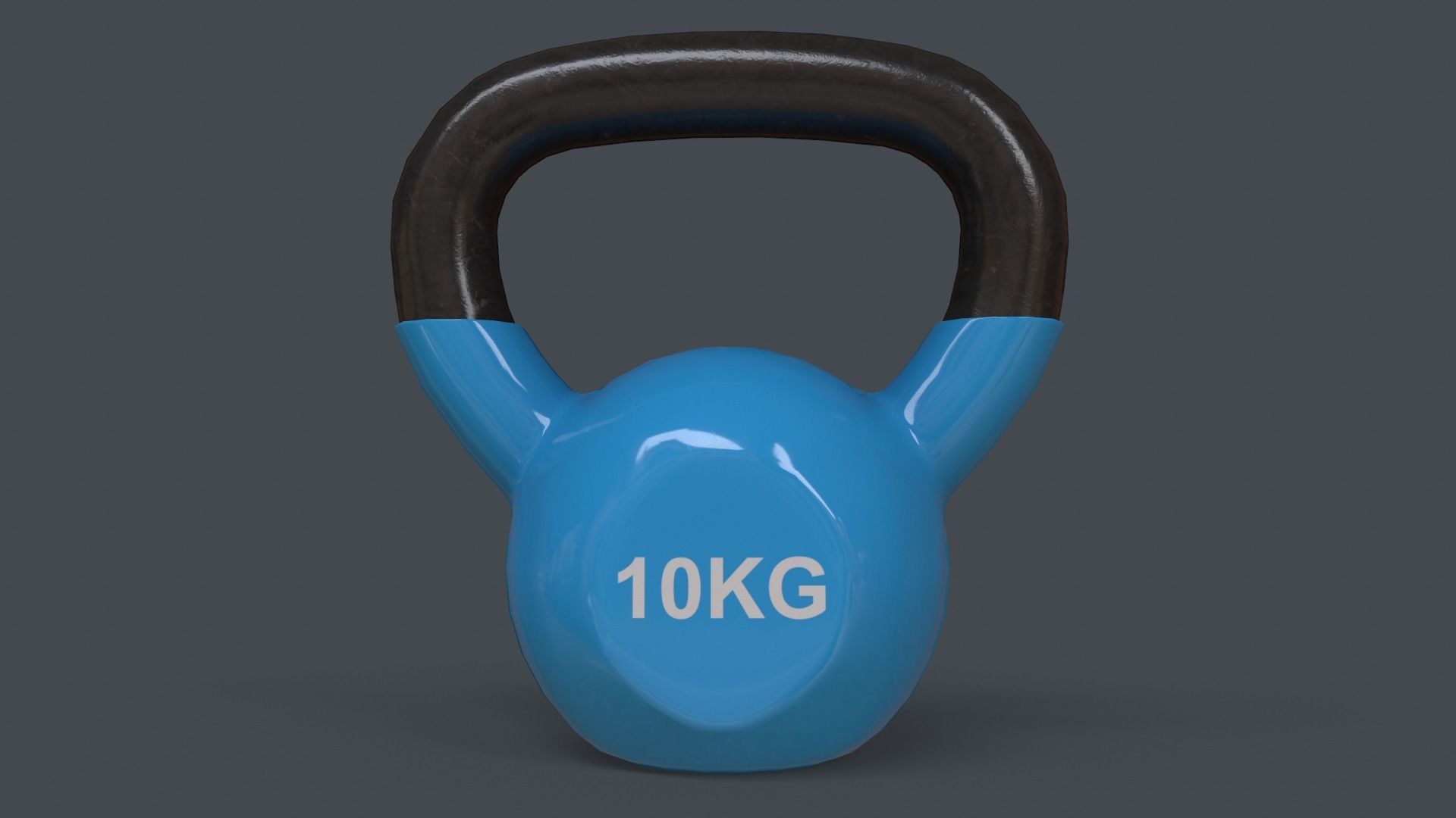PBR 4-16KG Kettlebell V1 - Blue Light Low-poly 3D model_19