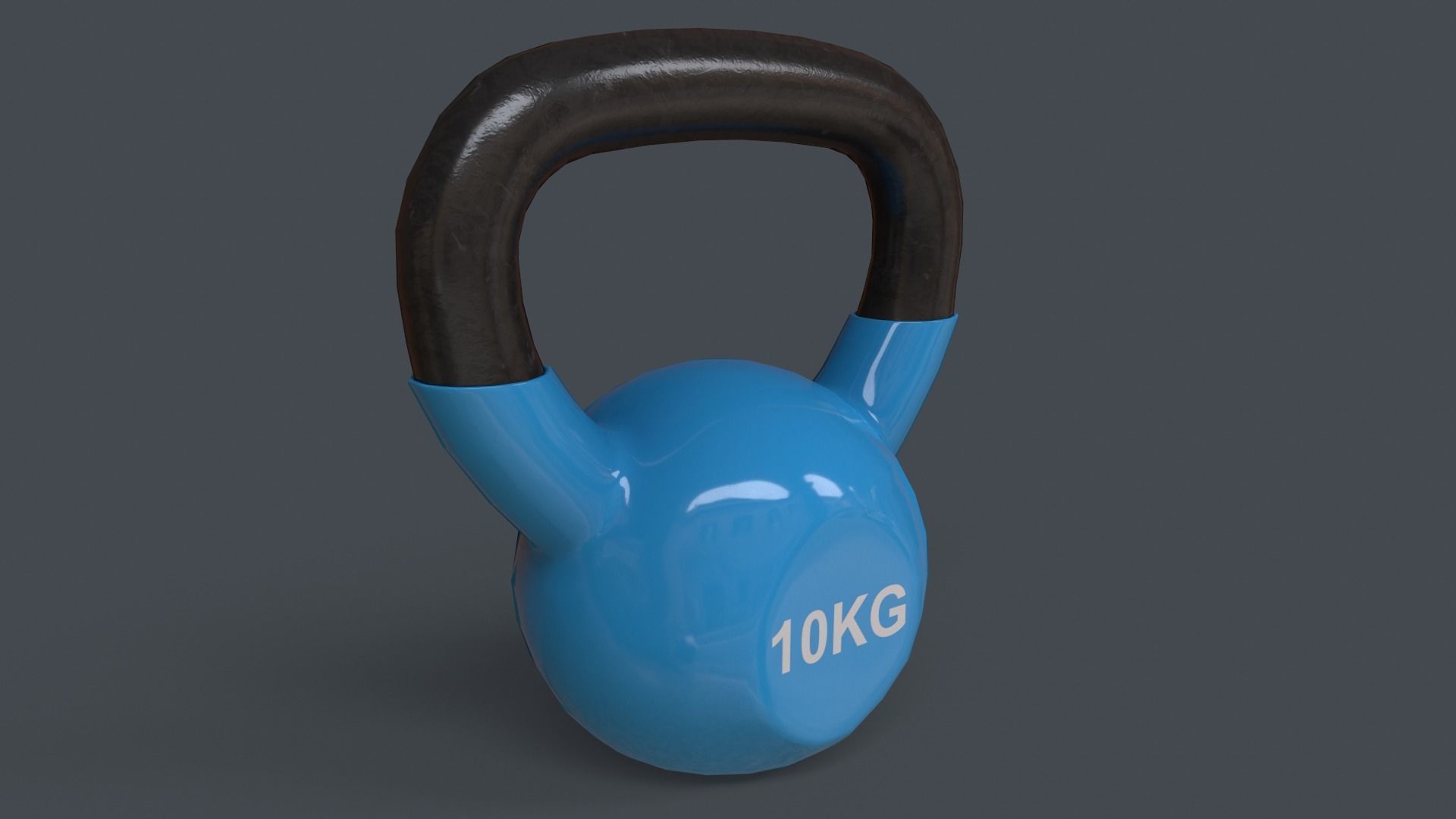 PBR 4-16KG Kettlebell V1 - Blue Light Low-poly 3D model_18