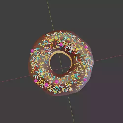 Donut with chocolate sprinkles