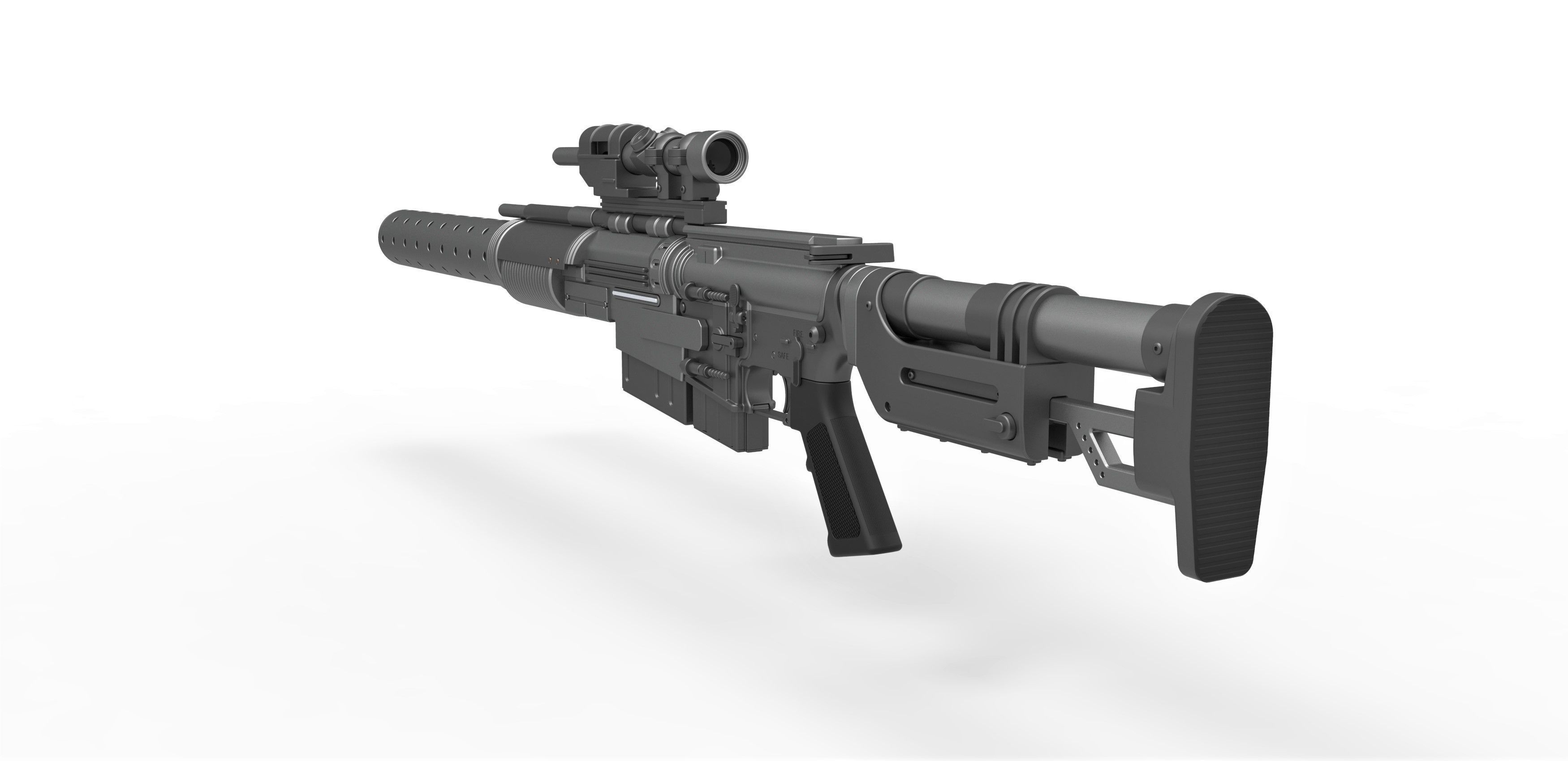 Sniper Blaster rifle A300 from the movie Rogue One 2016 3D model_10