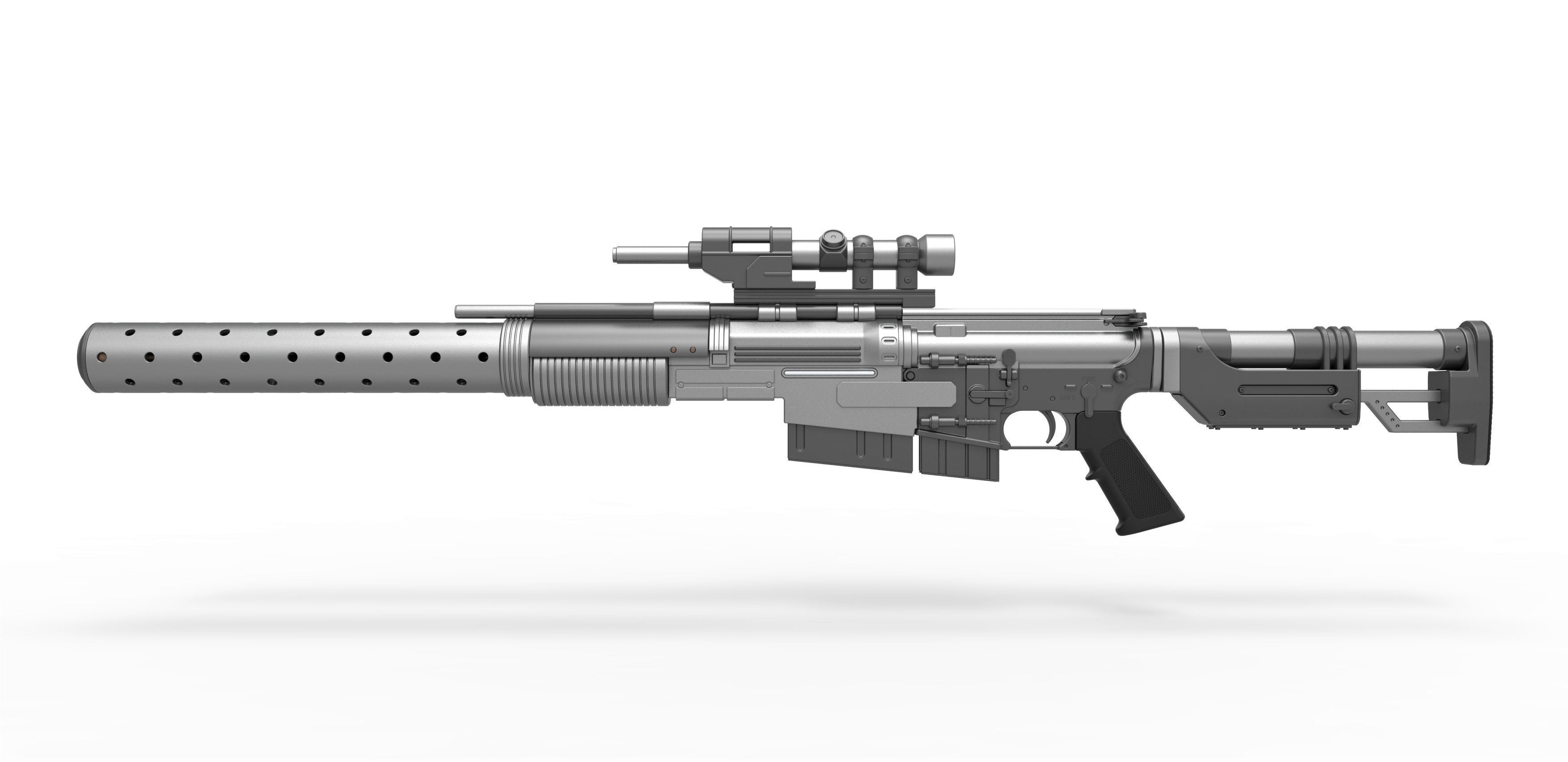Sniper Blaster rifle A300 from the movie Rogue One 2016 3D model_6