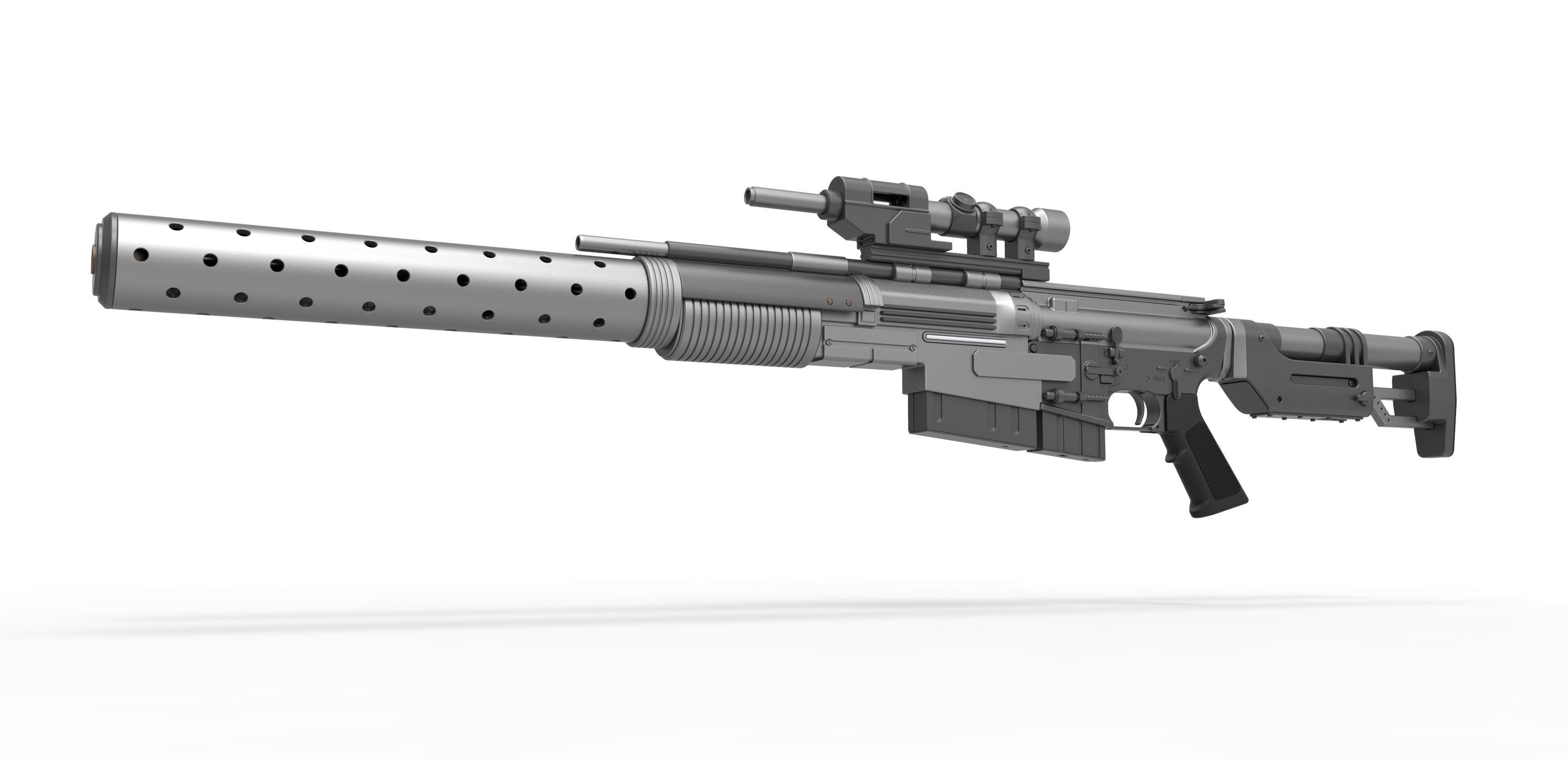 Sniper Blaster rifle A300 from the movie Rogue One 2016 3D model_2