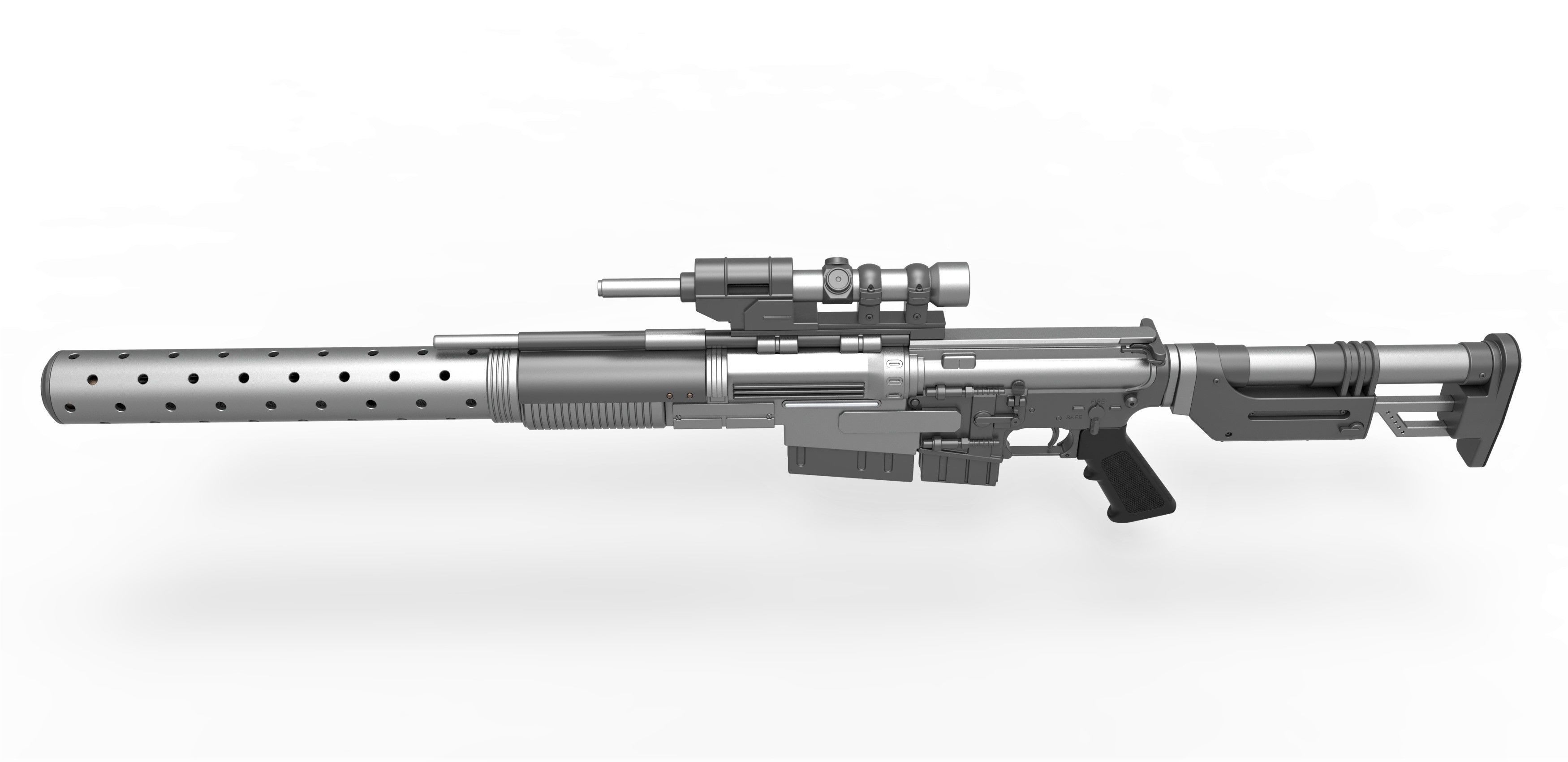 Sniper Blaster rifle A300 from the movie Rogue One 2016 3D model_7