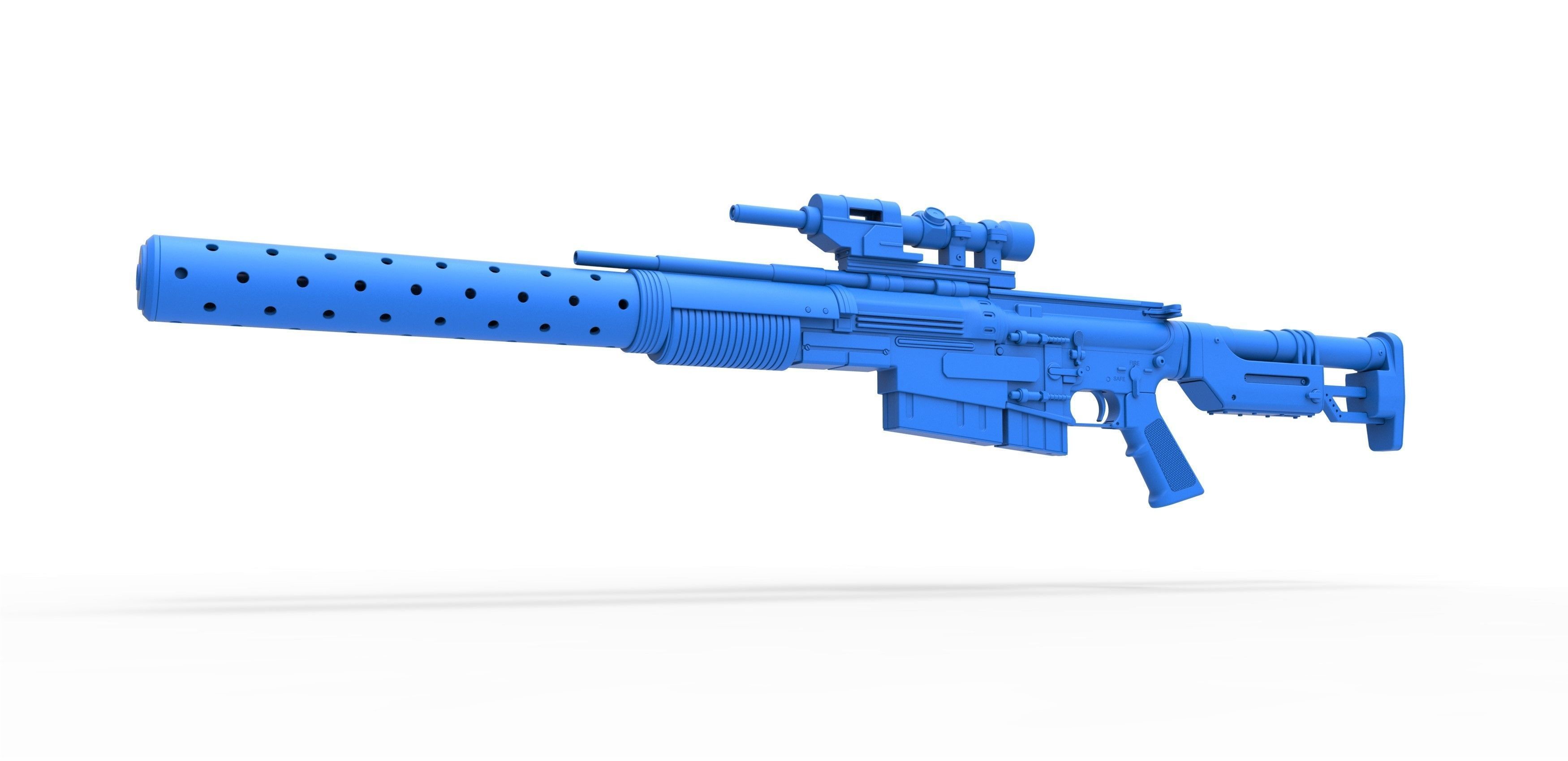 Sniper Blaster rifle A300 from the movie Rogue One 2016 3D model_16