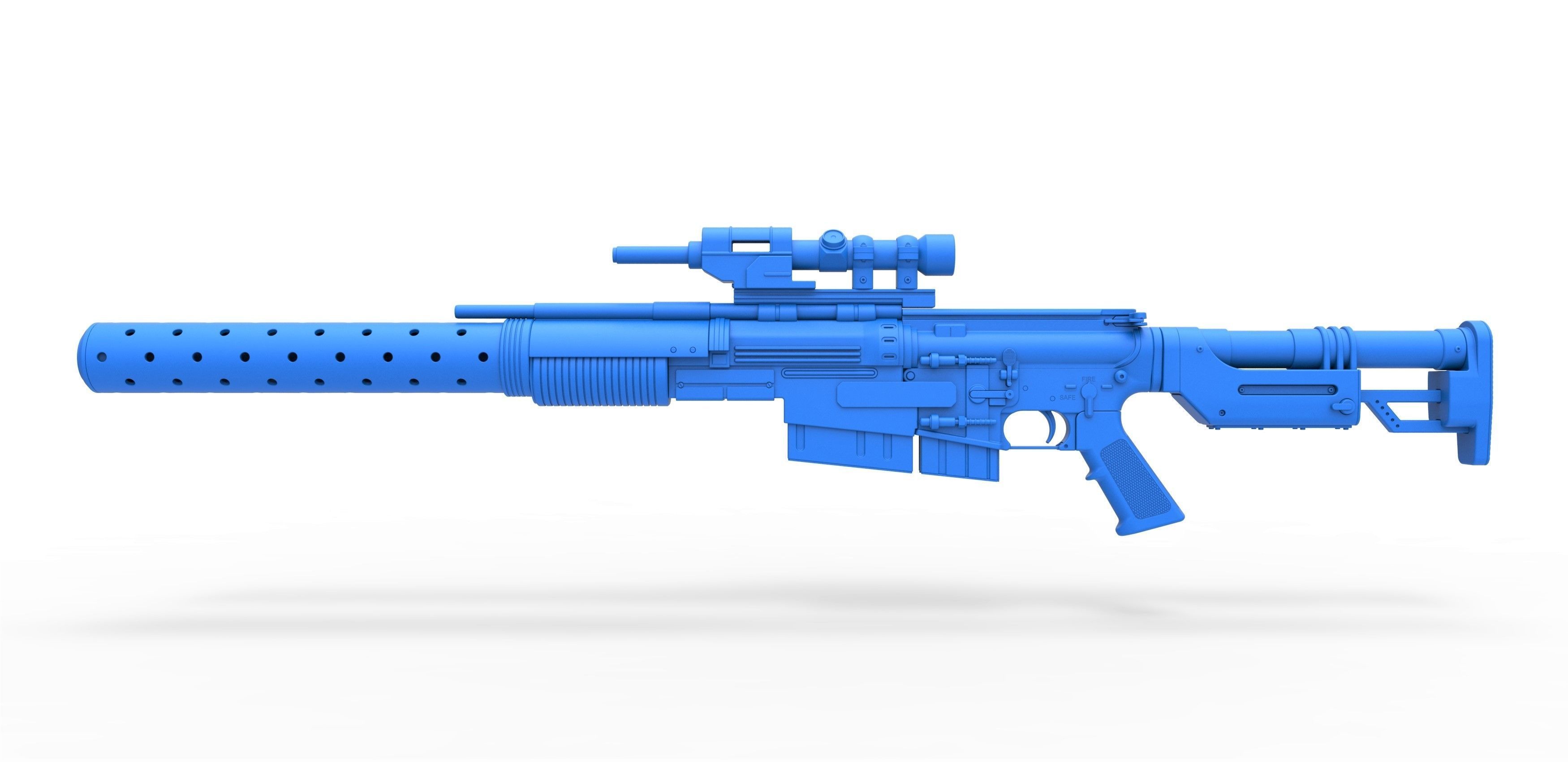 Sniper Blaster rifle A300 from the movie Rogue One 2016 3D model_20