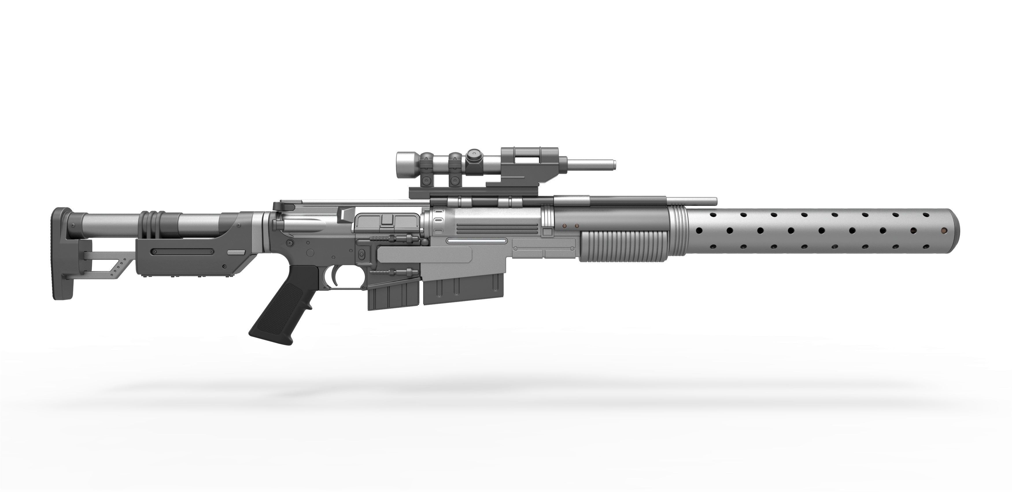 Sniper Blaster rifle A300 from the movie Rogue One 2016 3D model_13