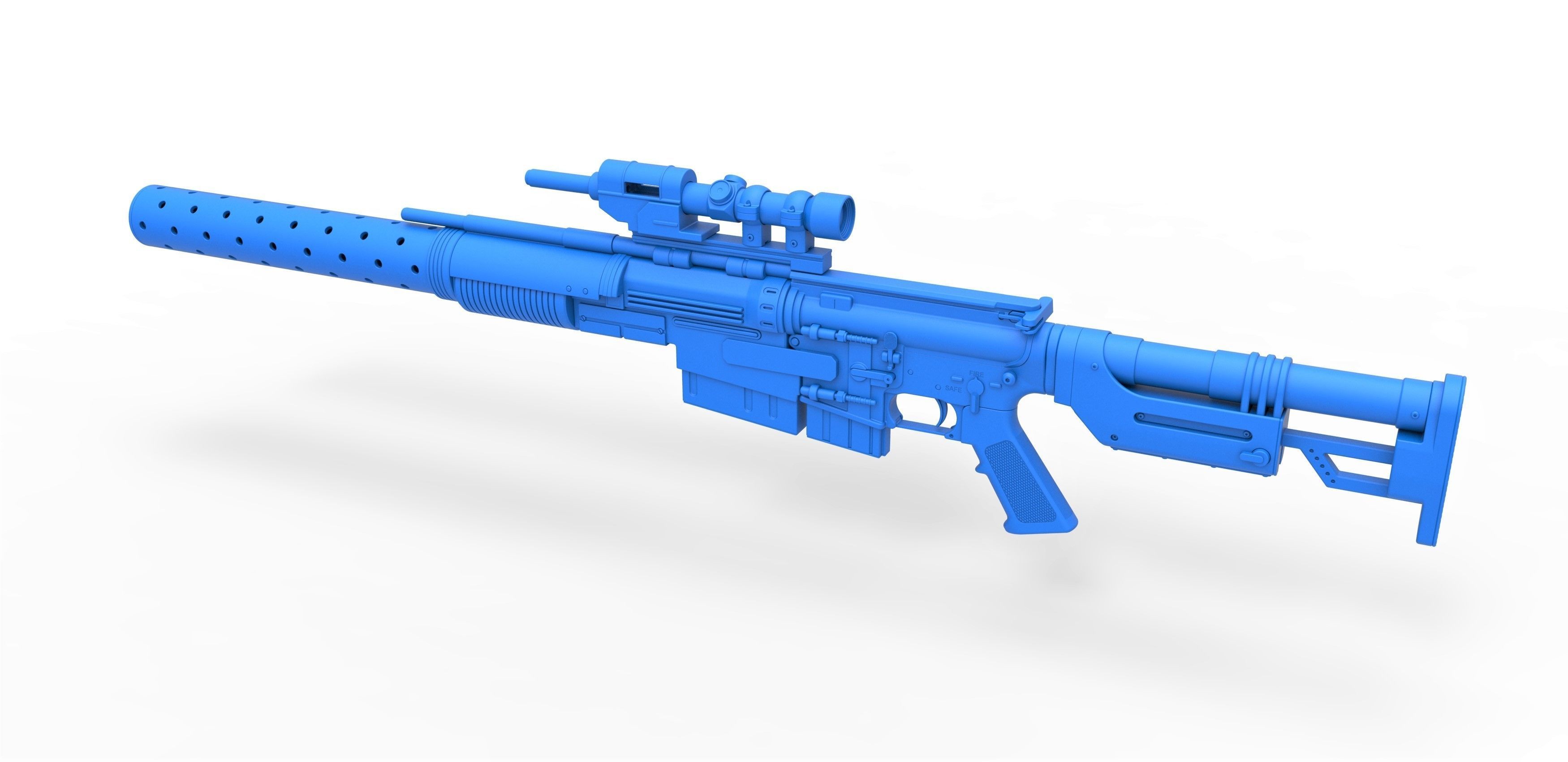 Sniper Blaster rifle A300 from the movie Rogue One 2016 3D model_23