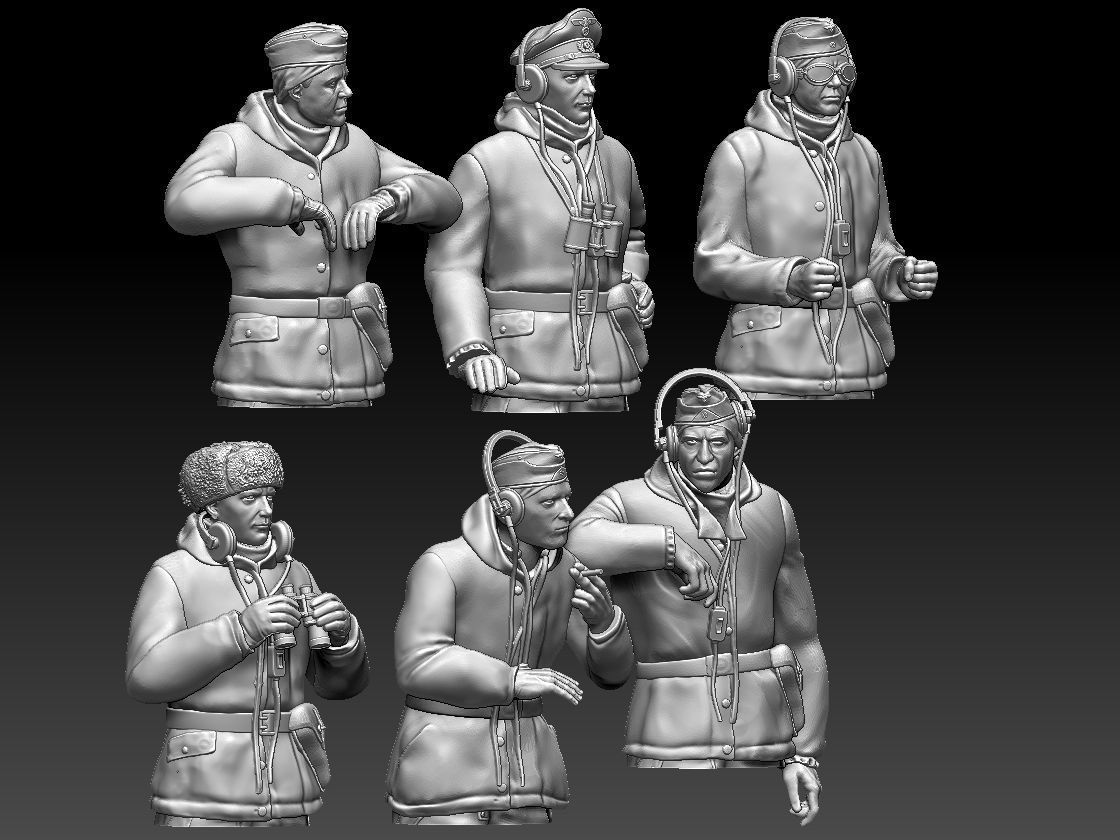 German tank crew 3D print model_51