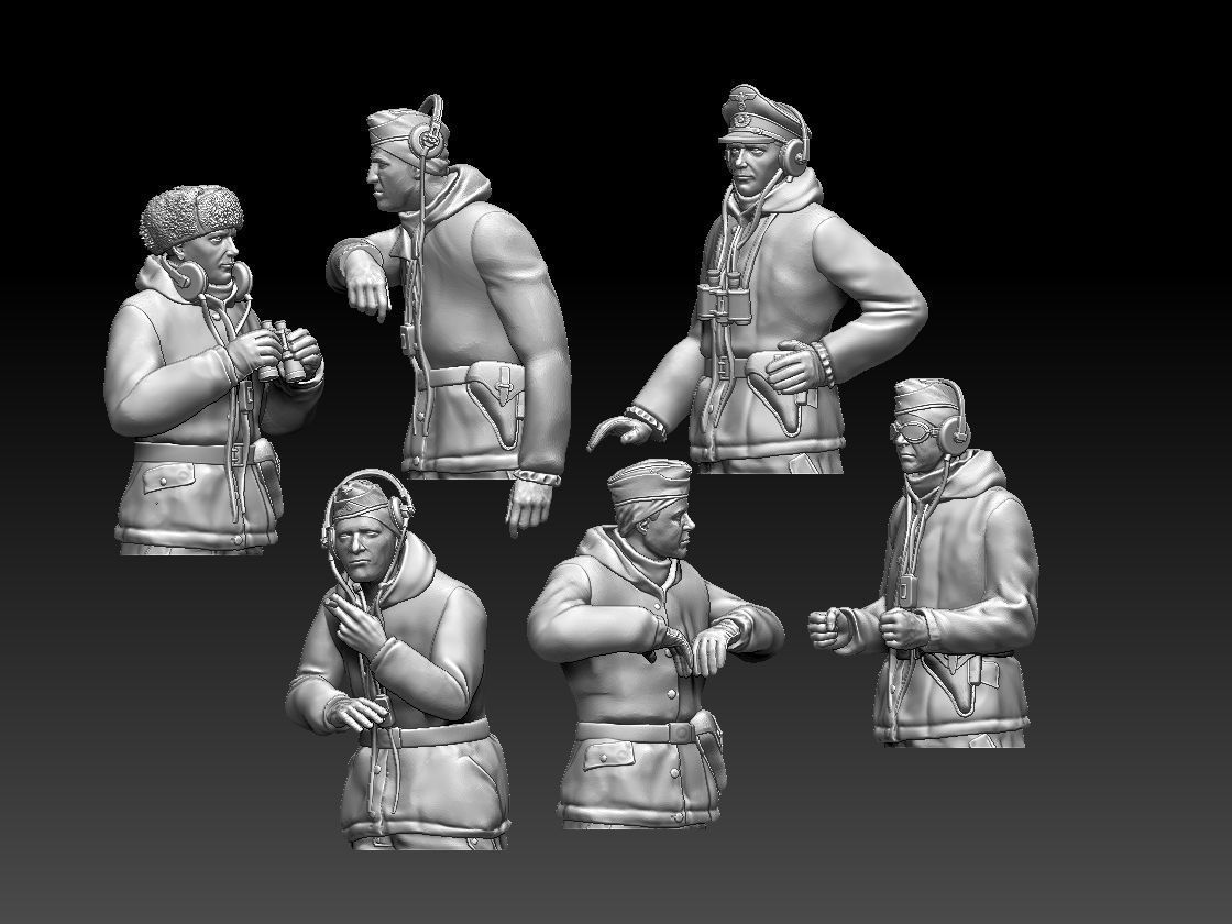 German tank crew 3D print model_32