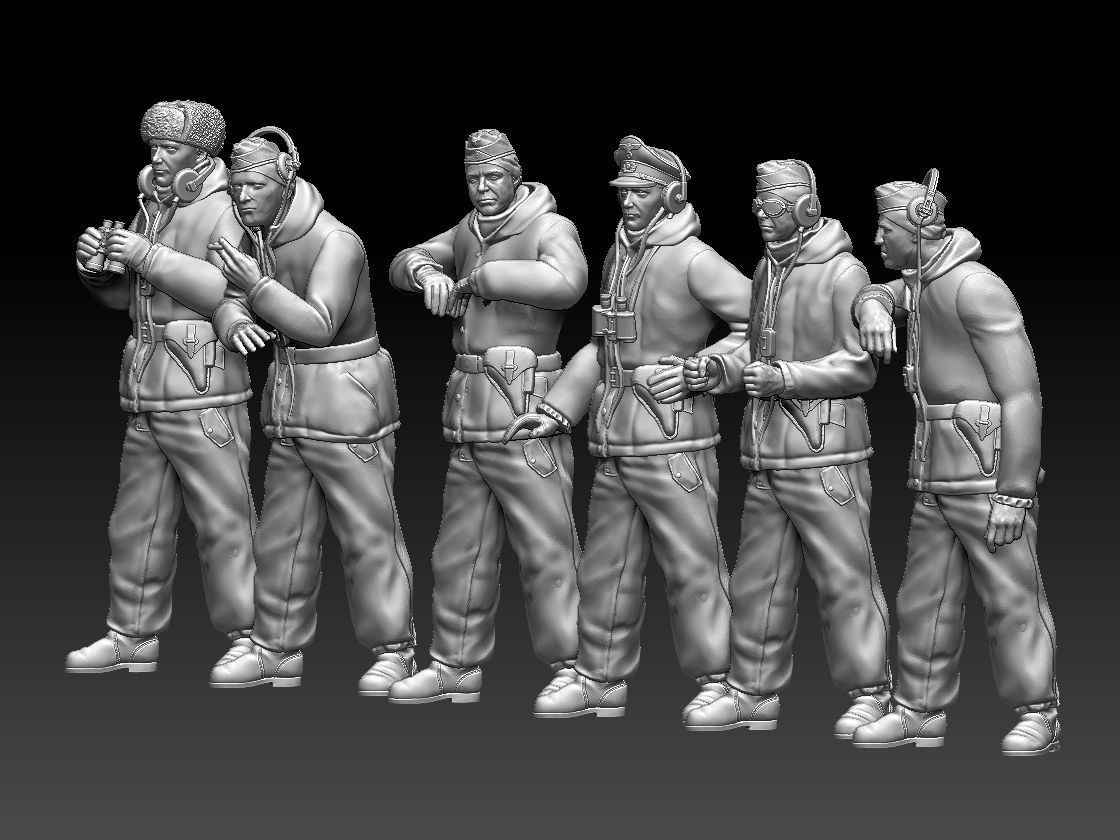 German tank crew 3D print model_63