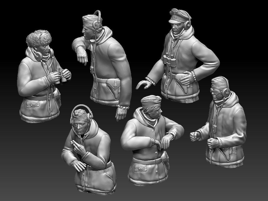 German tank crew 3D print model_24