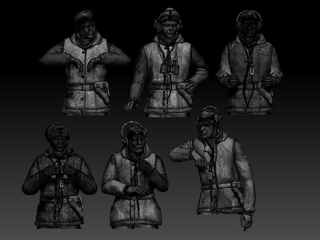 German tank crew 3D print model_42