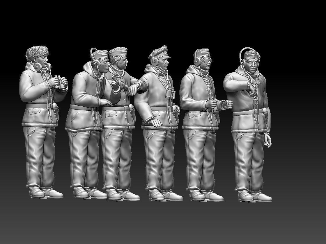 German tank crew 3D print model_69