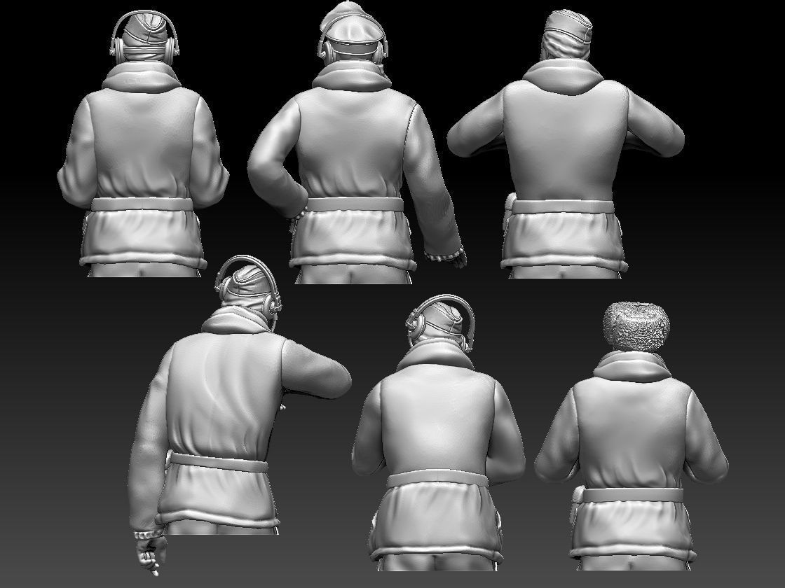 German tank crew 3D print model_34