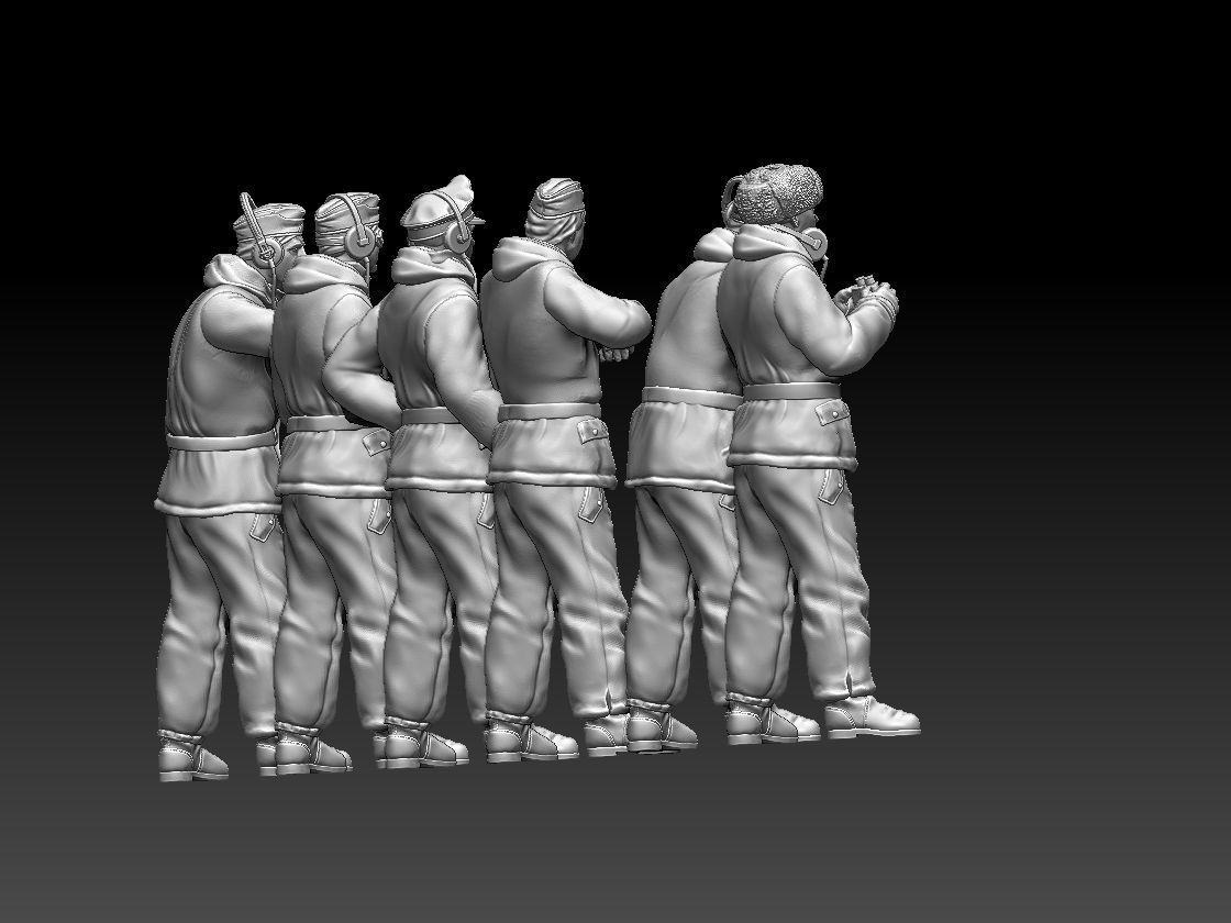 German tank crew 3D print model_61
