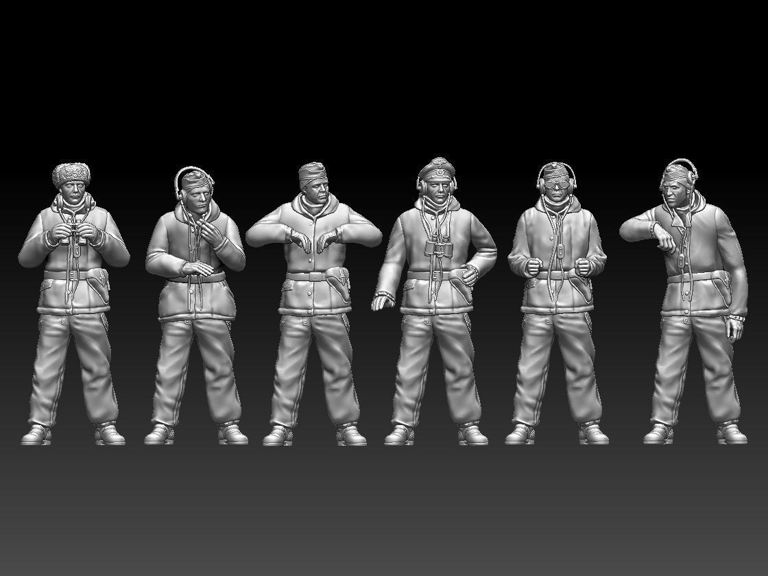 German tank crew 3D print model_73