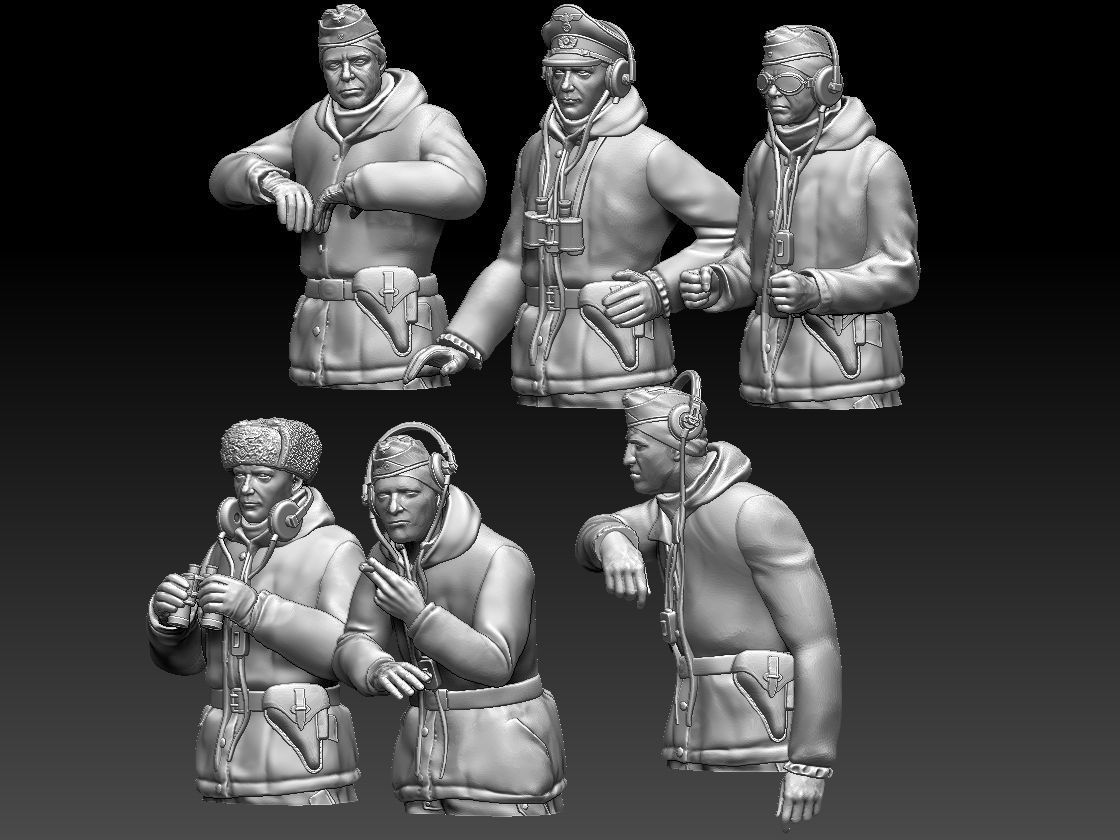 German tank crew 3D print model_71