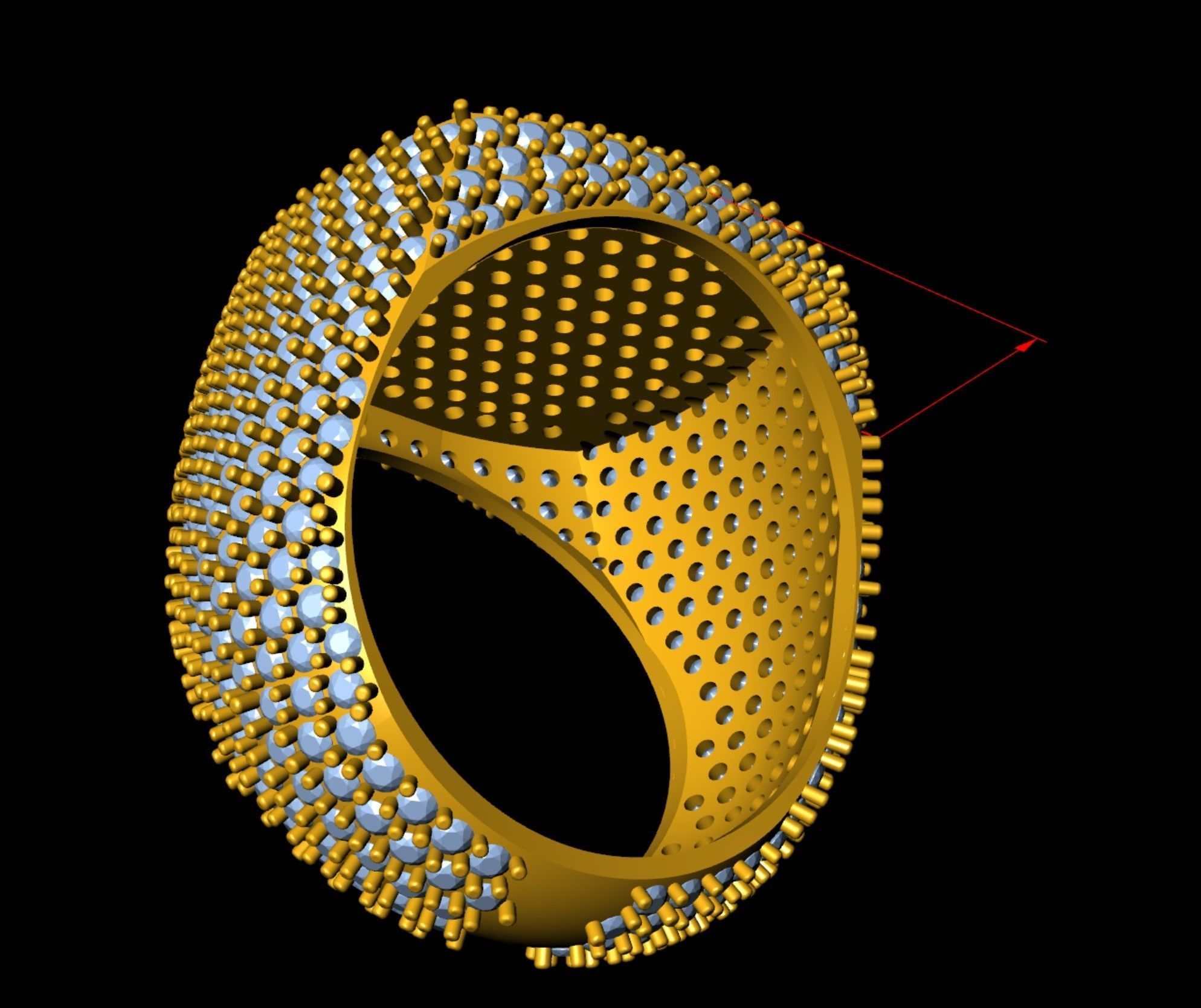 Diamond Signet Ring  3D print model_5