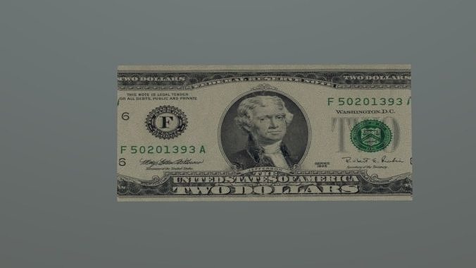dollar bill Free low-poly 3D model