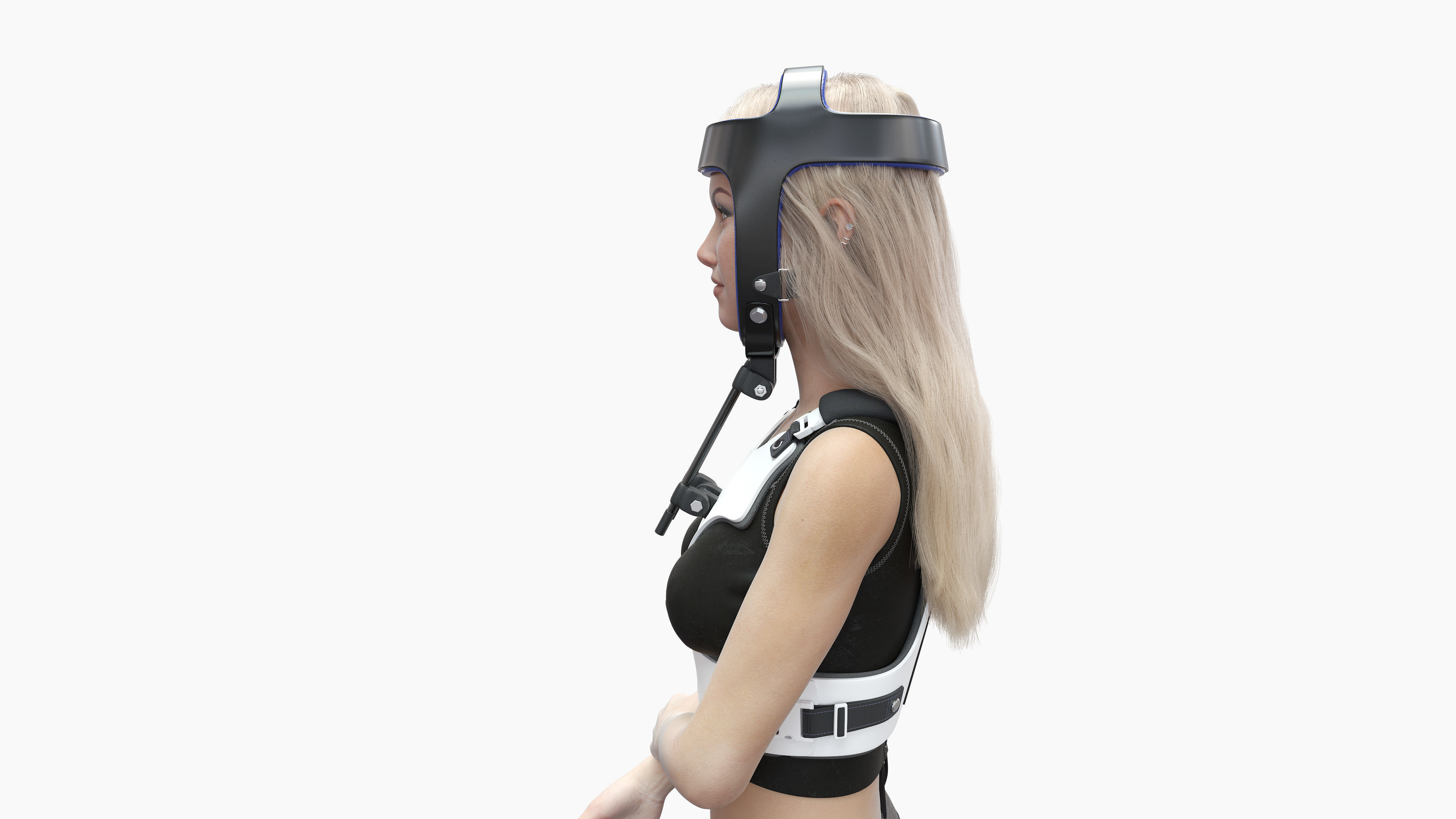 Noninvasive Halo Brace 3D model CGTrader