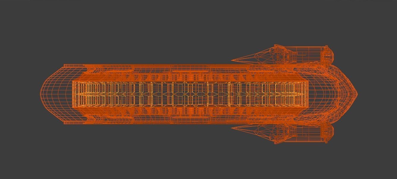 UFO Q Ship Avengers Infinity War and Endgame Low-poly 3D model_29