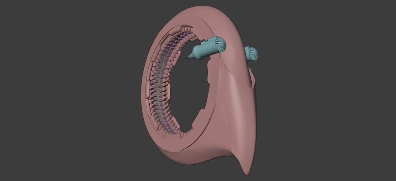 UFO Q Ship Avengers Infinity War and Endgame Low-poly 3D model_11