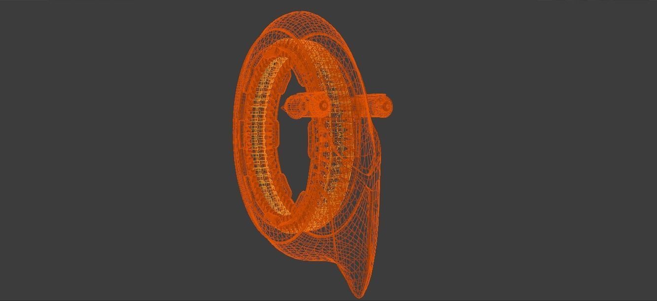 UFO Q Ship Avengers Infinity War and Endgame Low-poly 3D model_25