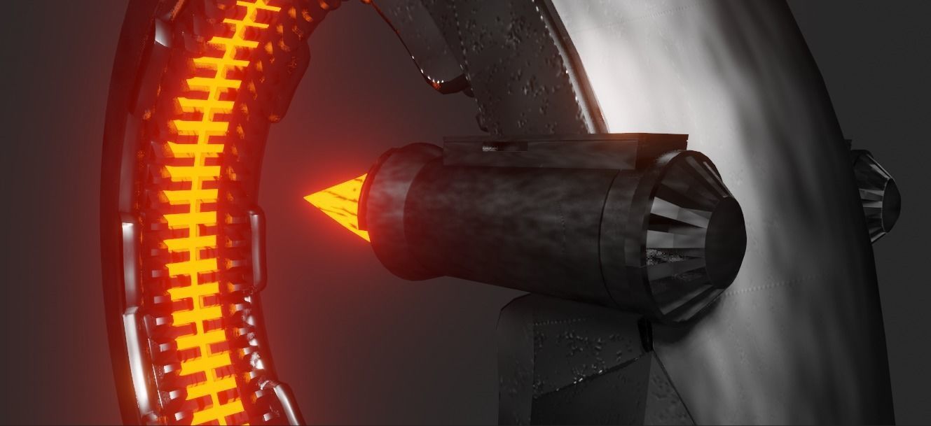 UFO Q Ship Avengers Infinity War and Endgame Low-poly 3D model_13