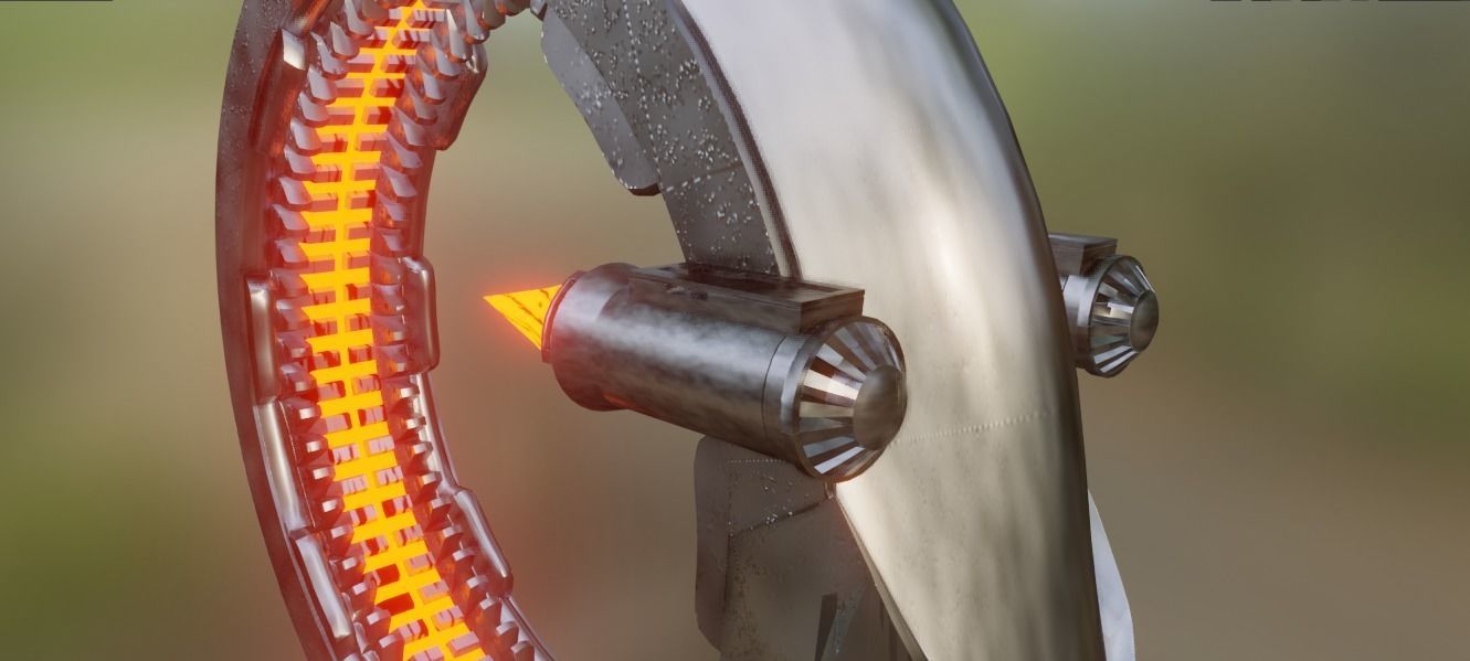 UFO Q Ship Avengers Infinity War and Endgame Low-poly 3D model_15