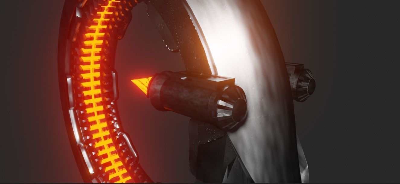 UFO Q Ship Avengers Infinity War and Endgame Low-poly 3D model_14