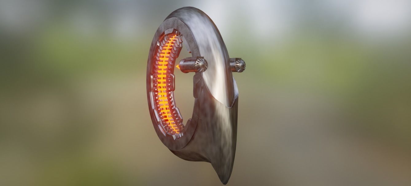 UFO Q Ship Avengers Infinity War and Endgame Low-poly 3D model_23