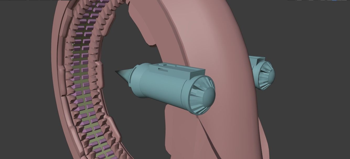 UFO Q Ship Avengers Infinity War and Endgame Low-poly 3D model_16