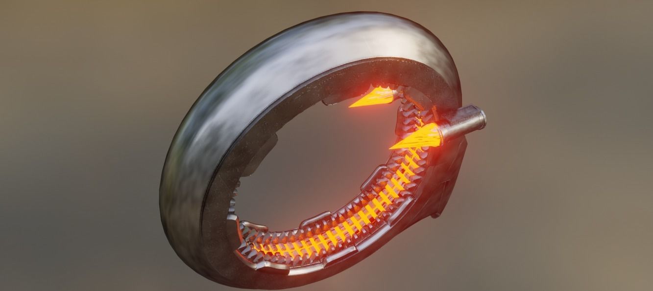 UFO Q Ship Avengers Infinity War and Endgame Low-poly 3D model_19