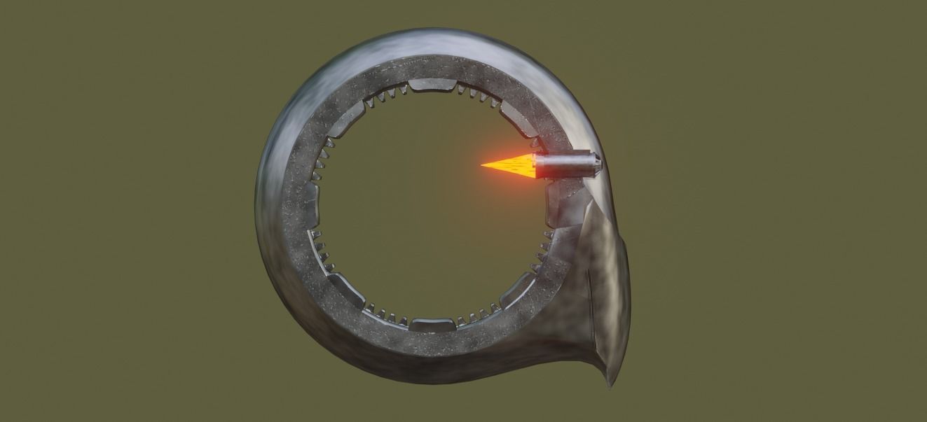 UFO Q Ship Avengers Infinity War and Endgame Low-poly 3D model_5