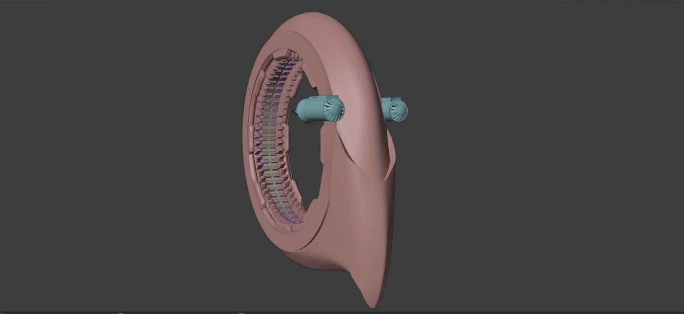 UFO Q Ship Avengers Infinity War and Endgame Low-poly 3D model_24