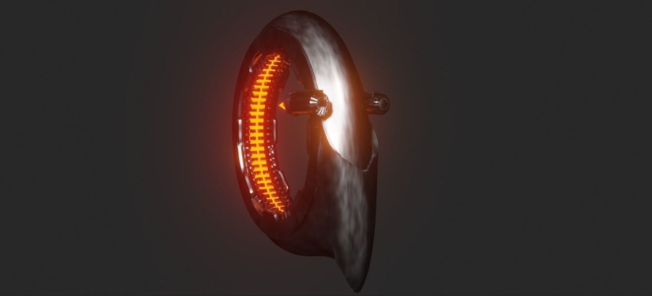 UFO Q Ship Avengers Infinity War and Endgame Low-poly 3D model_22