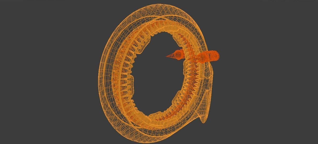 UFO Q Ship Avengers Infinity War and Endgame Low-poly 3D model_3