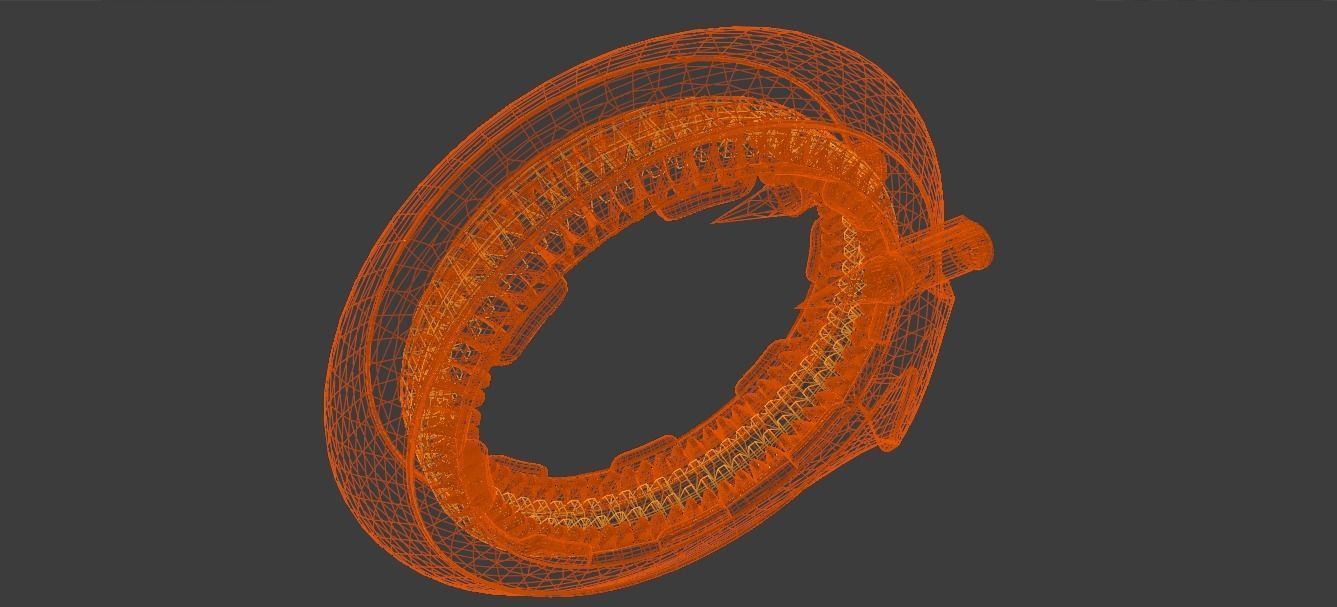 UFO Q Ship Avengers Infinity War and Endgame Low-poly 3D model_21