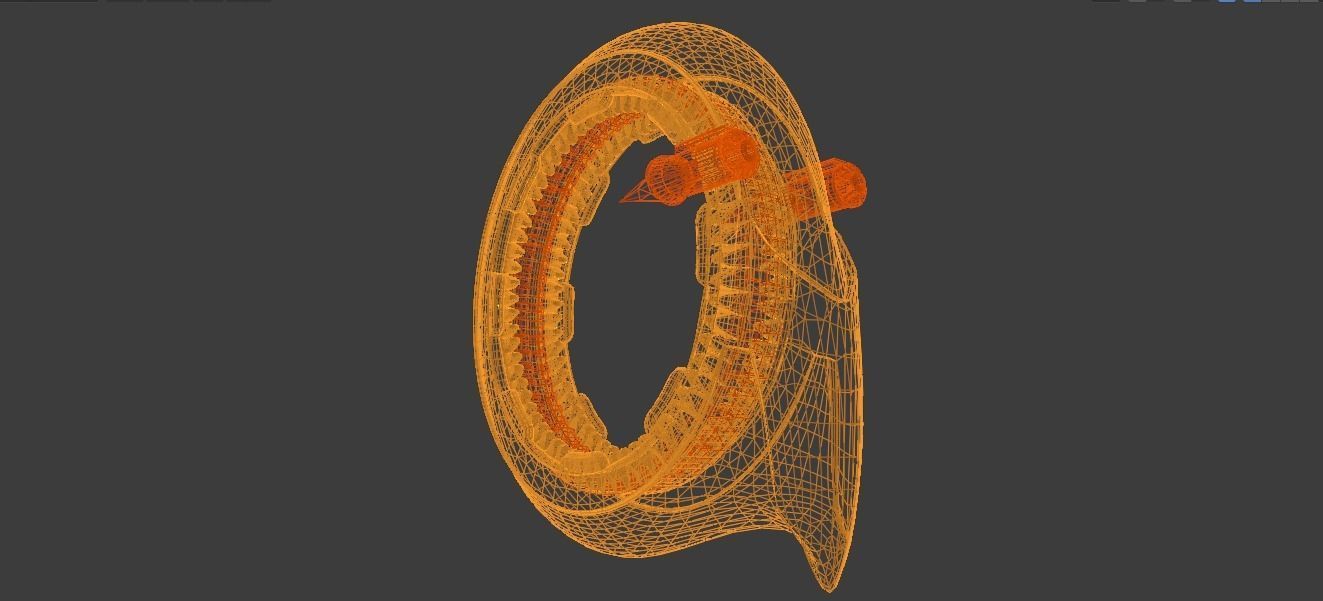 UFO Q Ship Avengers Infinity War and Endgame Low-poly 3D model_12