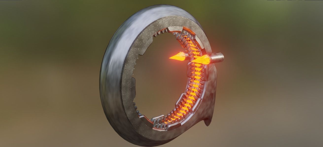 UFO Q Ship Avengers Infinity War and Endgame Low-poly 3D model_1