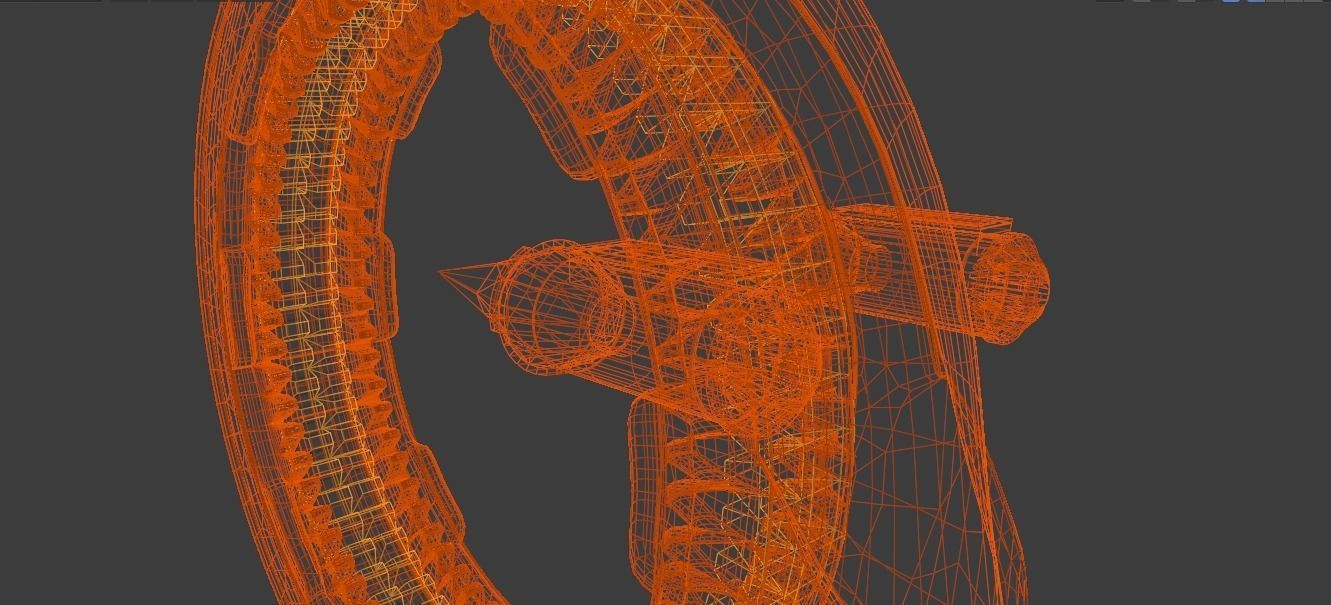 UFO Q Ship Avengers Infinity War and Endgame Low-poly 3D model_17