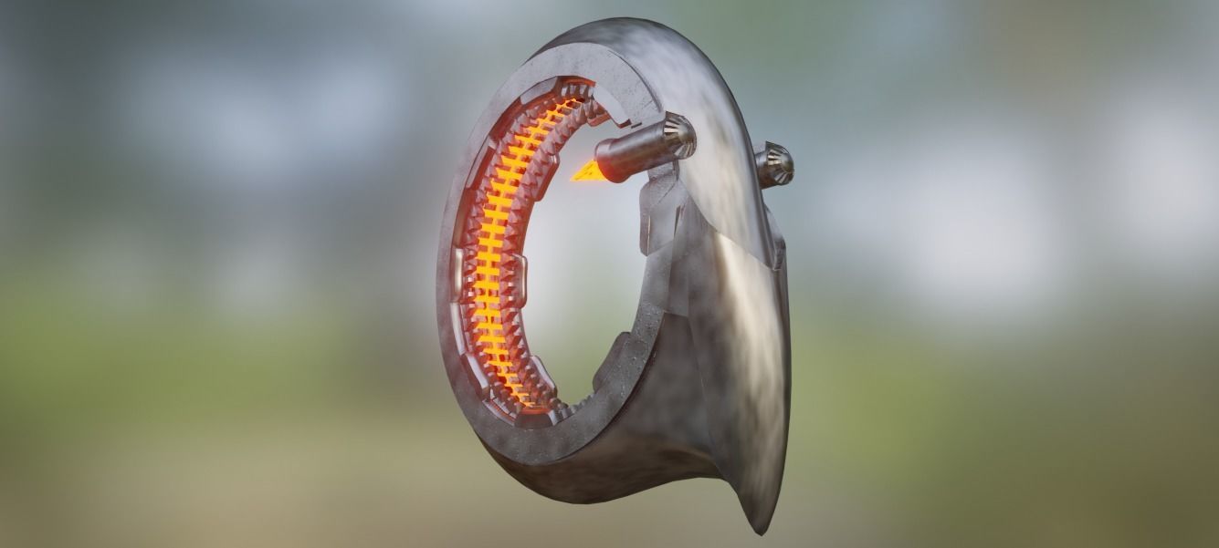 UFO Q Ship Avengers Infinity War and Endgame Low-poly 3D model_10