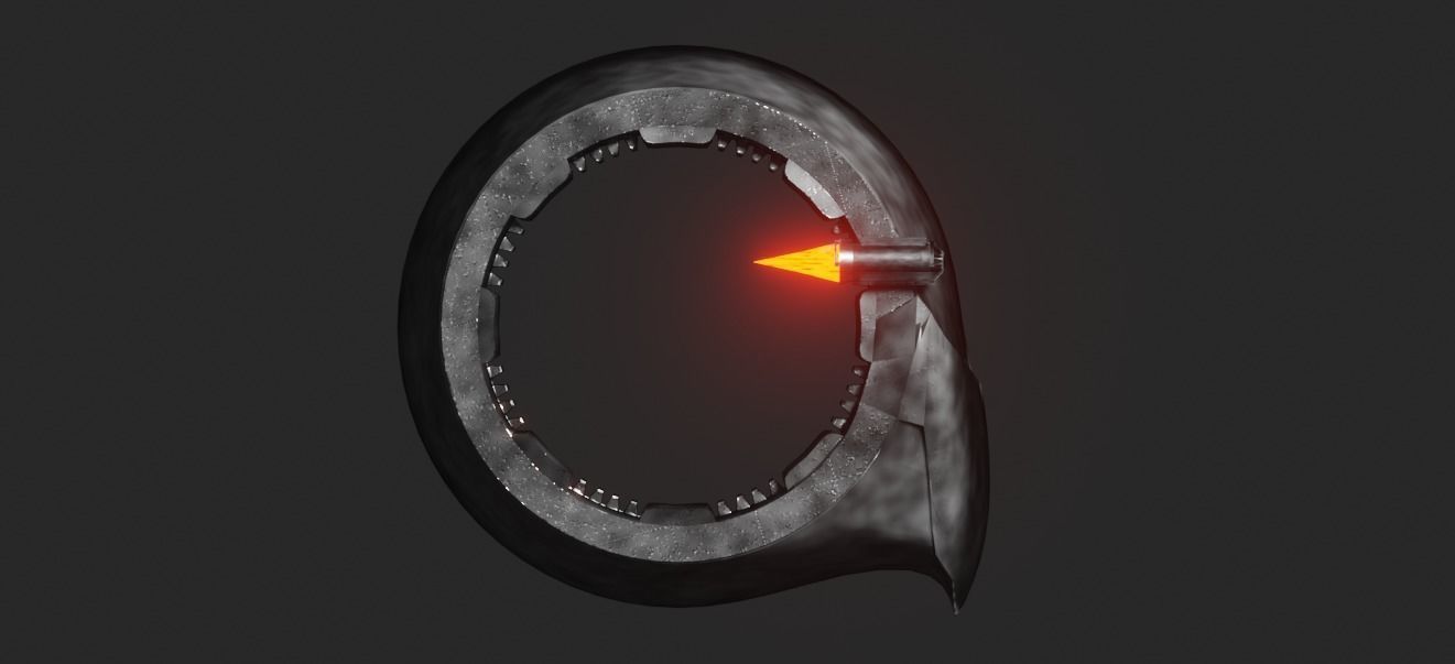 UFO Q Ship Avengers Infinity War and Endgame Low-poly 3D model_4