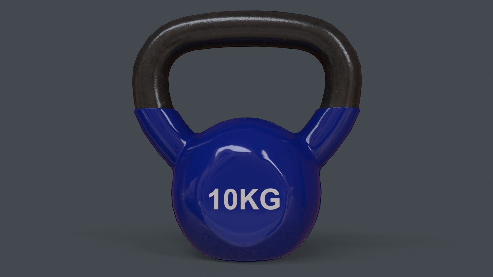 PBR 4-16KG Kettlebell V1 - Blue Low-poly 3D model_19